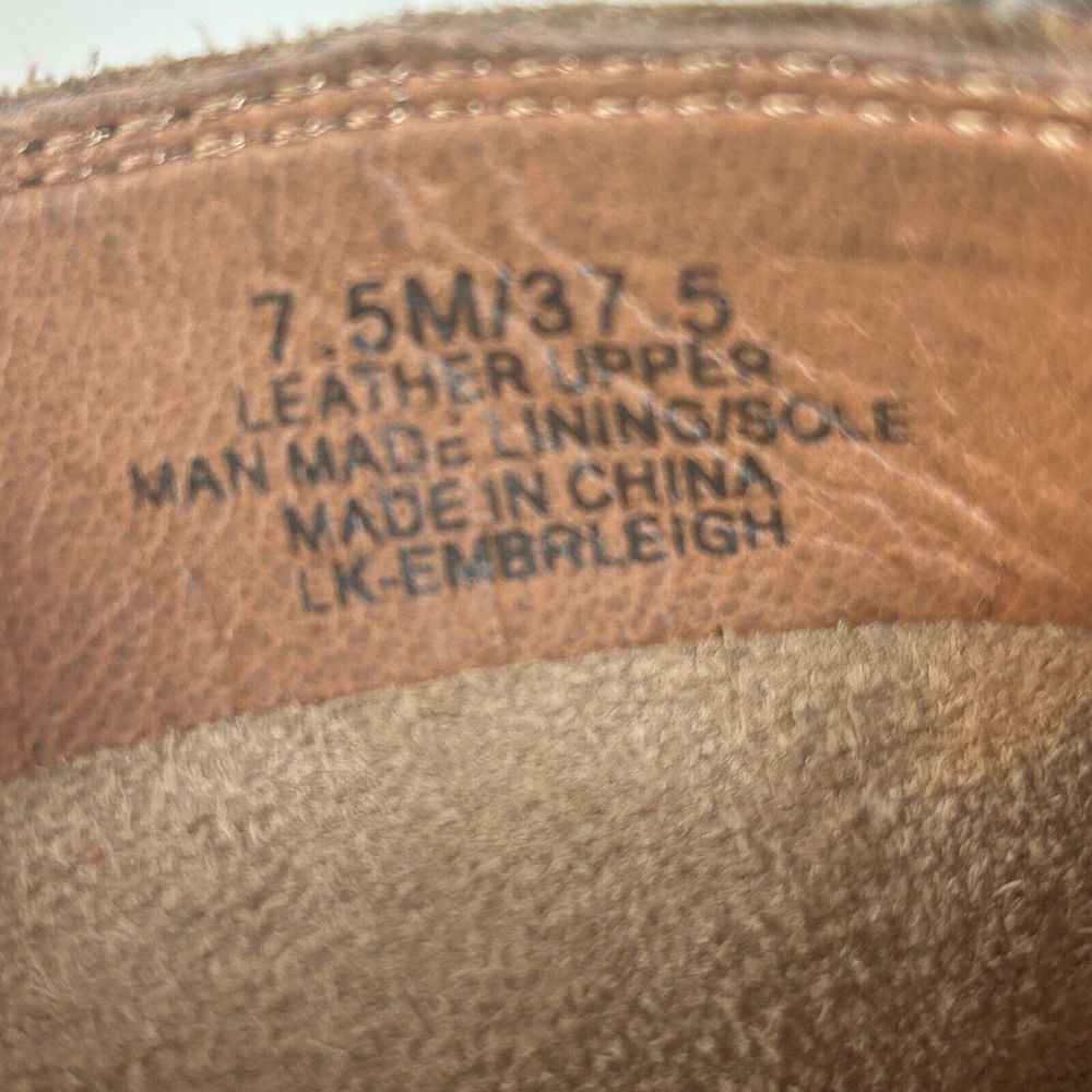 Lucky Brand Embrleigh Taupe Leather Mid Shaft Boots Booties Size 7.5 - Picture 2 of 13